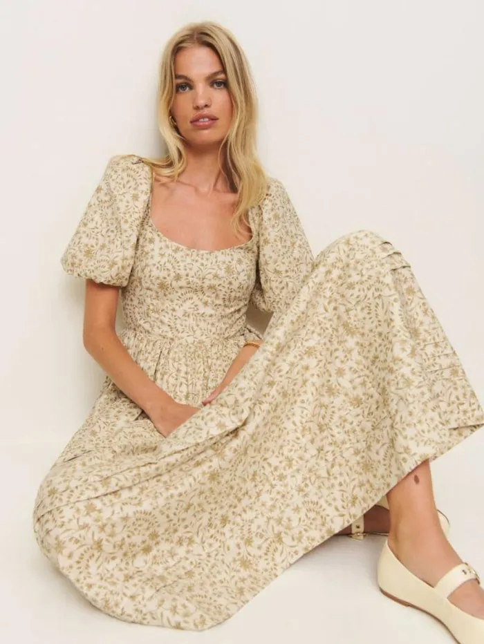 The Reformation Everlyn Dress Hermes 8211 Clothing