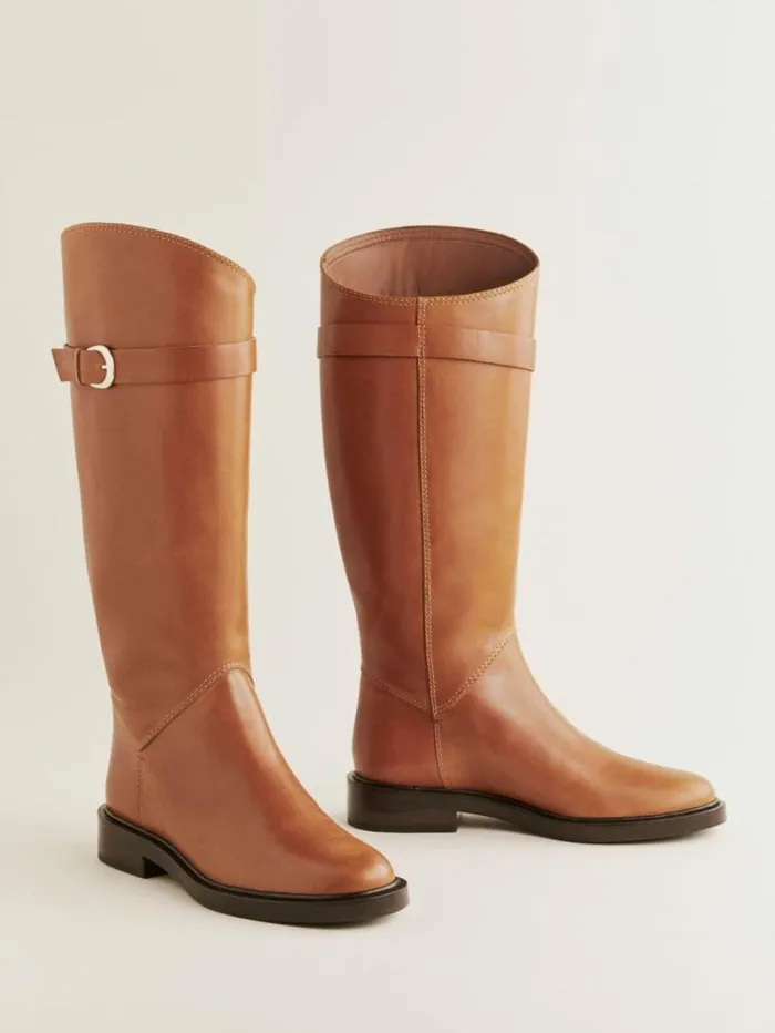 The Reformation Franklin Knee Boot Whiskey Leather 8211 Shoes