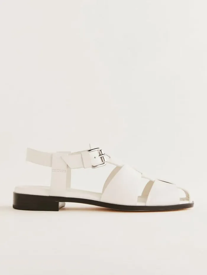 The Reformation Freya Fisherman Sandal White Leather 8211 Shoes