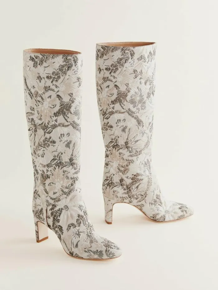 The Reformation Gaelle Knee Boot Shale Brocade 8211 Shoes