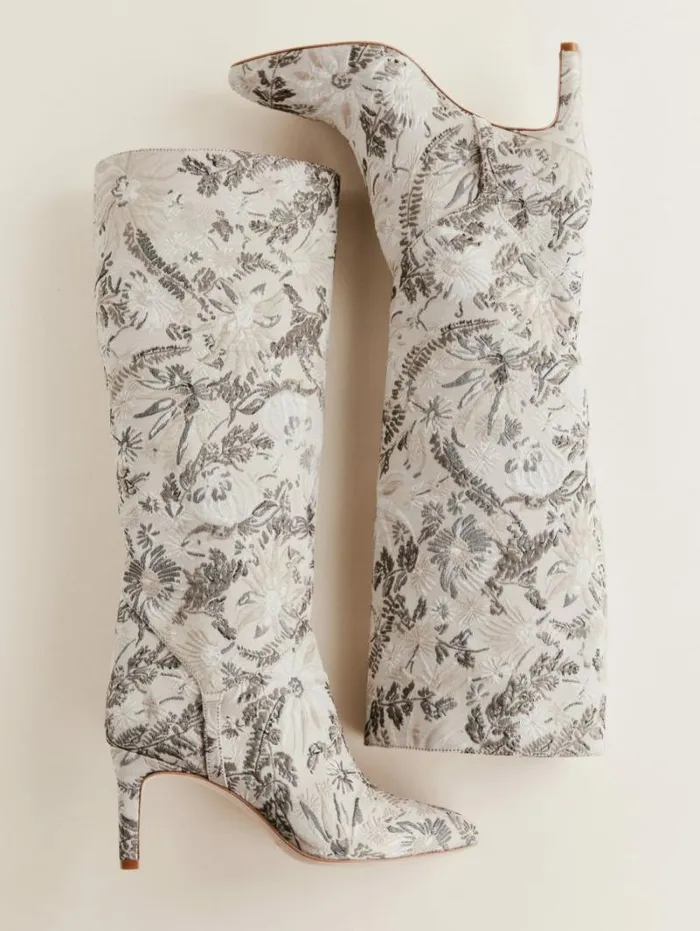 The Reformation Gaelle Knee Boot Shale Brocade 8211 Shoes