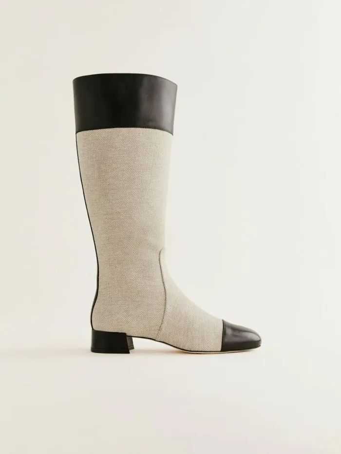 The Reformation Graham Knee High Boot Black Oatmeal 8211 Shoes
