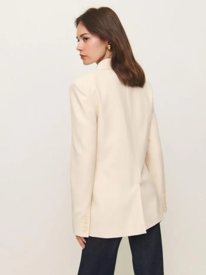The Reformation James Relaxed Blazer Horchata 8211 Clothing