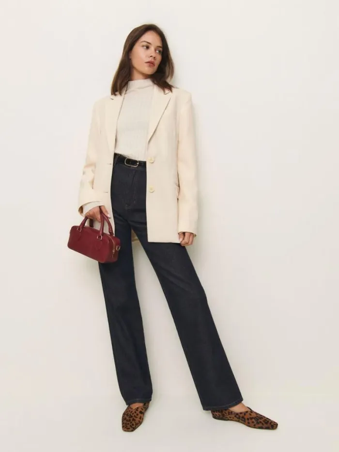 The Reformation James Relaxed Blazer Horchata 8211 Clothing