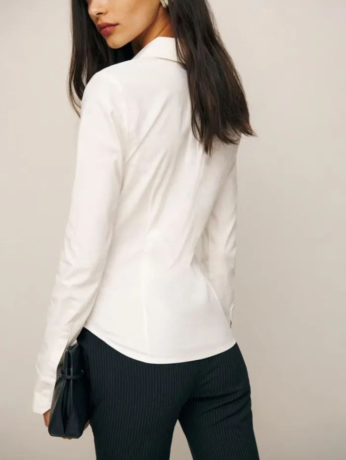 The Reformation Jodie Shirt White 8211 Clothing