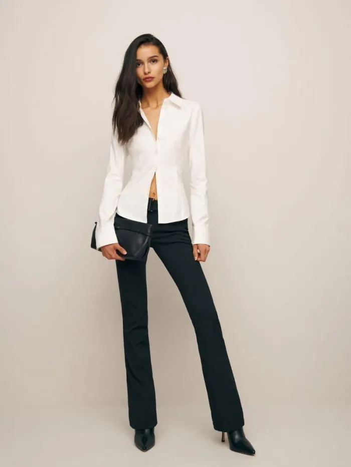The Reformation Jodie Shirt White 8211 Clothing