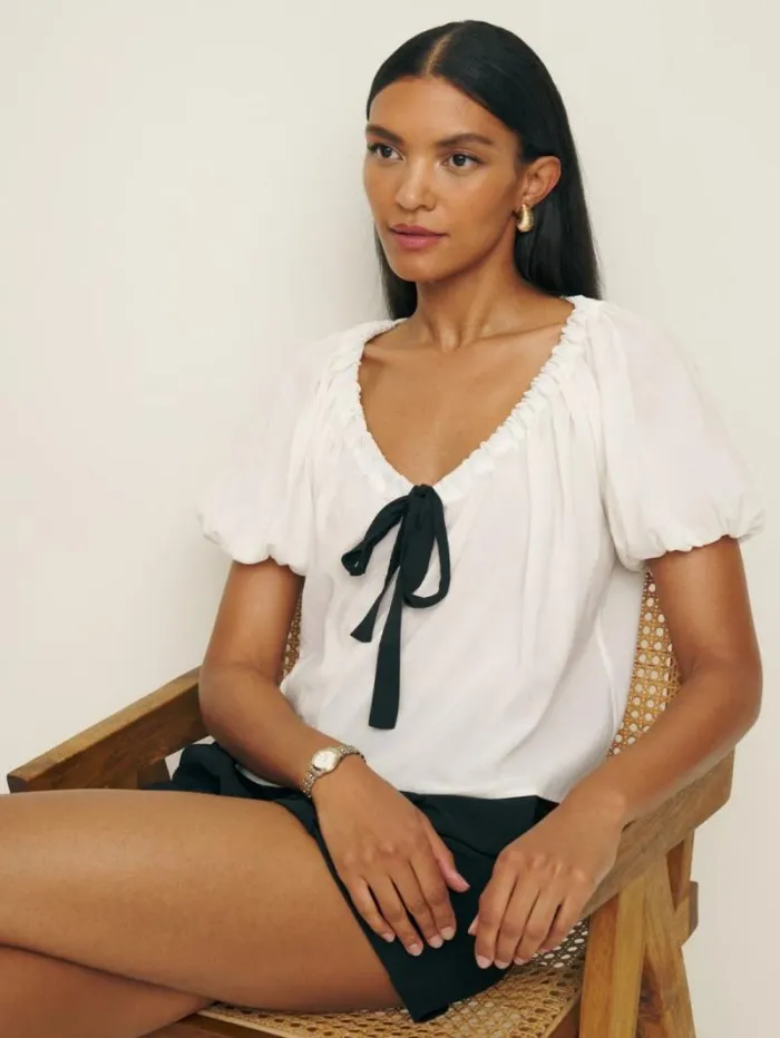 The Reformation Kenna Top White 8211 Clothing