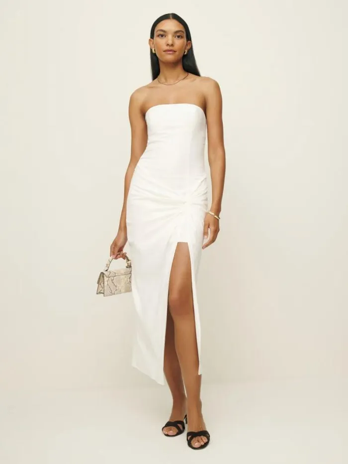 The Reformation Kynzie Dress White 8211 Clothing