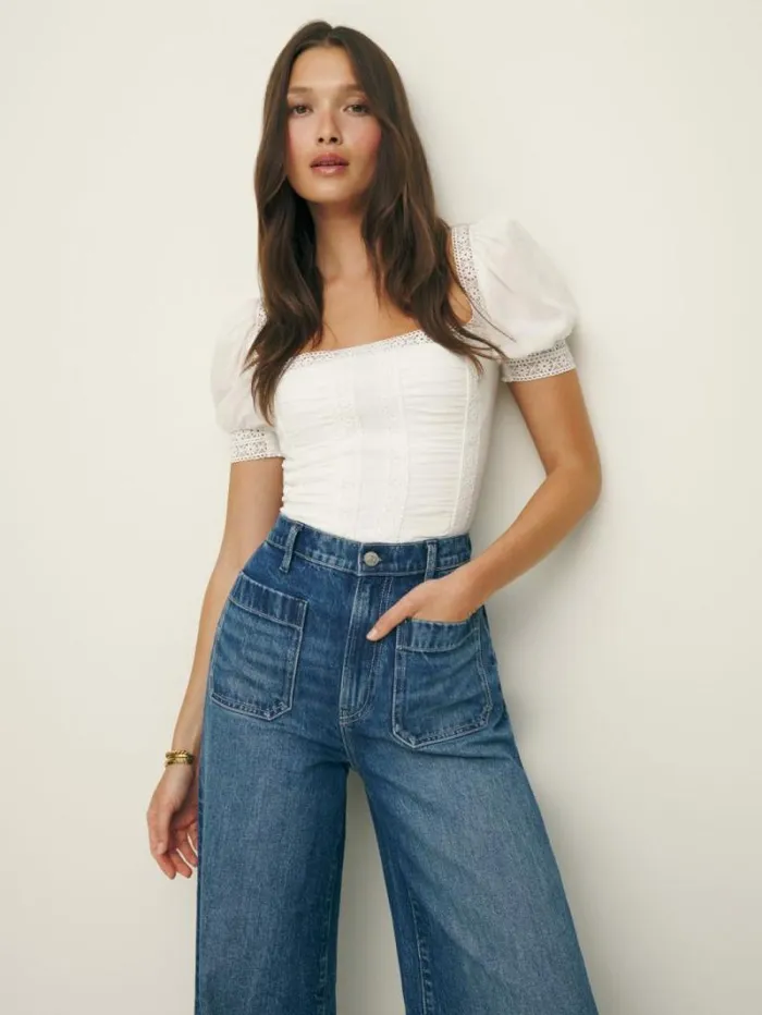 The Reformation Lavena Top White 8211 Clothing
