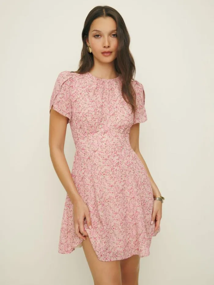 The Reformation Lula Dress Rosin 8211 Clothing
