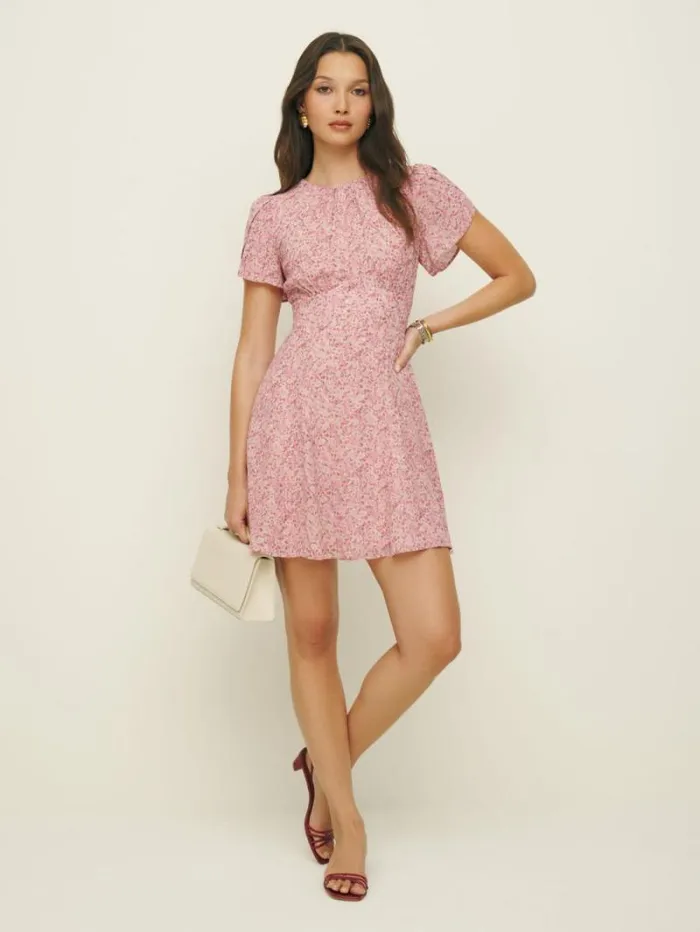 The Reformation Lula Dress Rosin 8211 Clothing