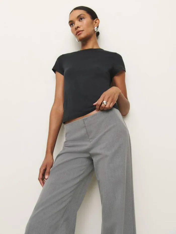 The Reformation Max Slim Tee Black 8211 Clothing