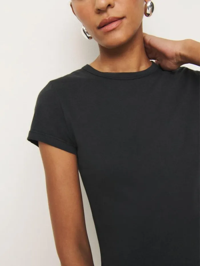 The Reformation Max Slim Tee Black 8211 Clothing