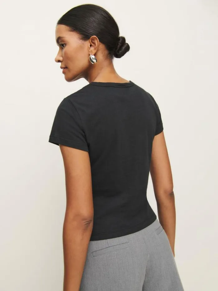 The Reformation Max Slim Tee Black 8211 Clothing