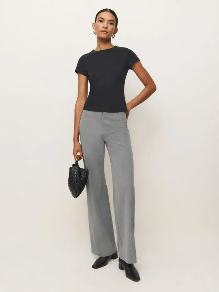 The Reformation Max Slim Tee Black 8211 Clothing