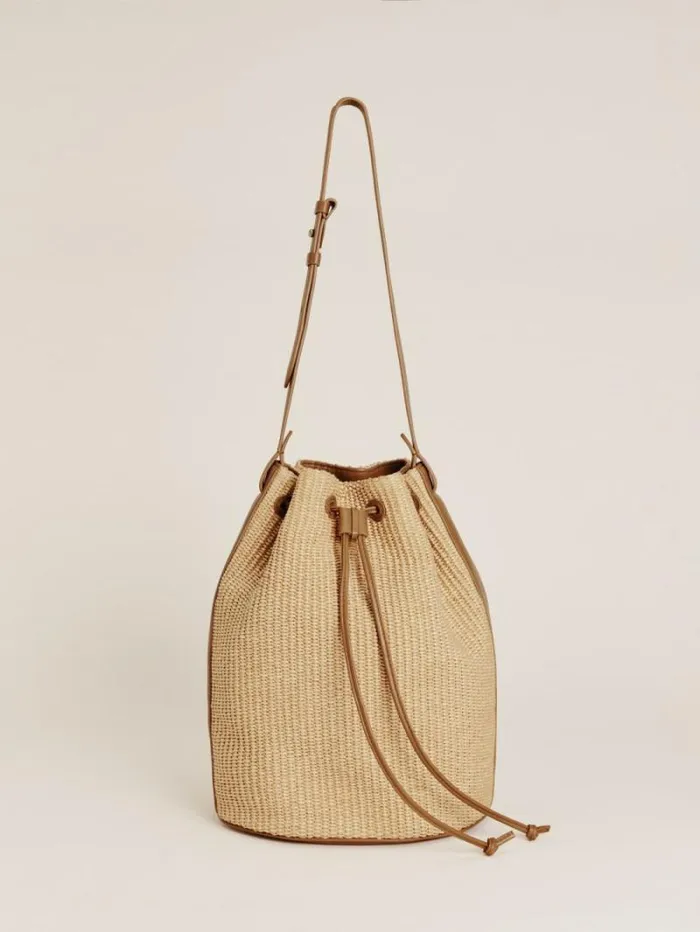 The Reformation Medium Ornellia Bucket Bag Natural 8211 Bags