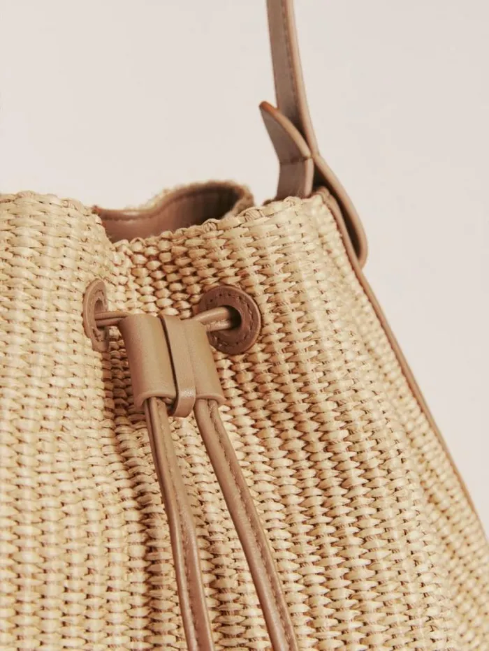 The Reformation Medium Ornellia Bucket Bag Natural 8211 Bags
