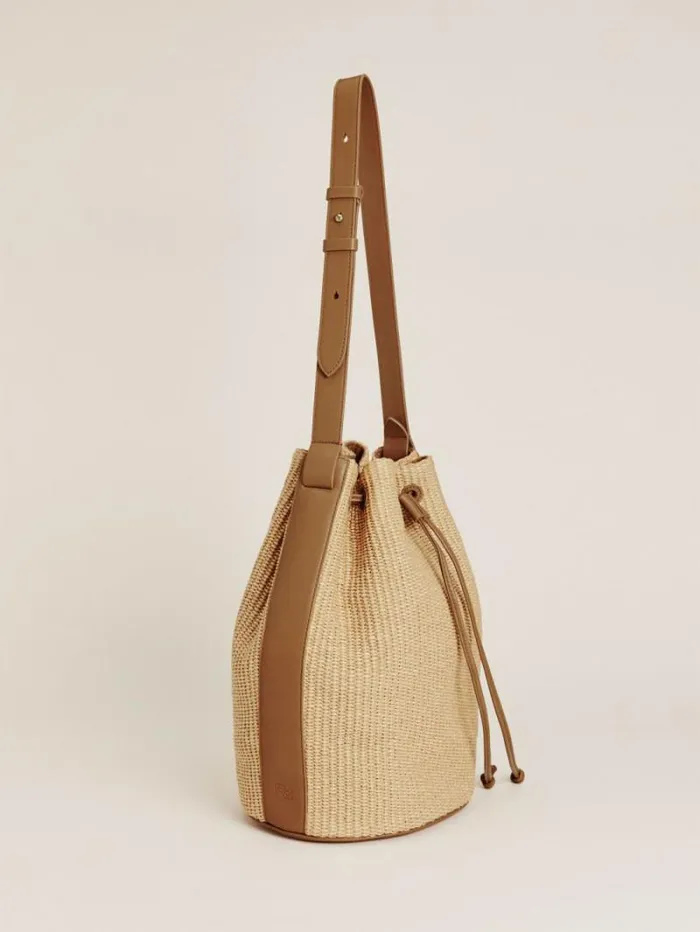 The Reformation Medium Ornellia Bucket Bag Natural 8211 Bags