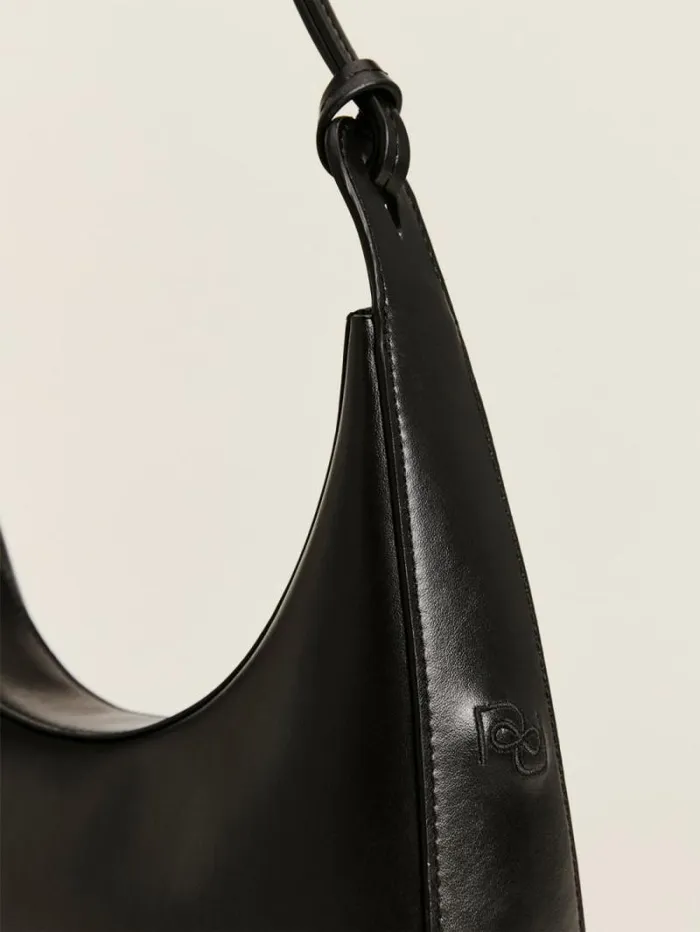 The Reformation Medium Rosetta Shoulder Bag Black Mirum Vegan Leather 8211 Bags