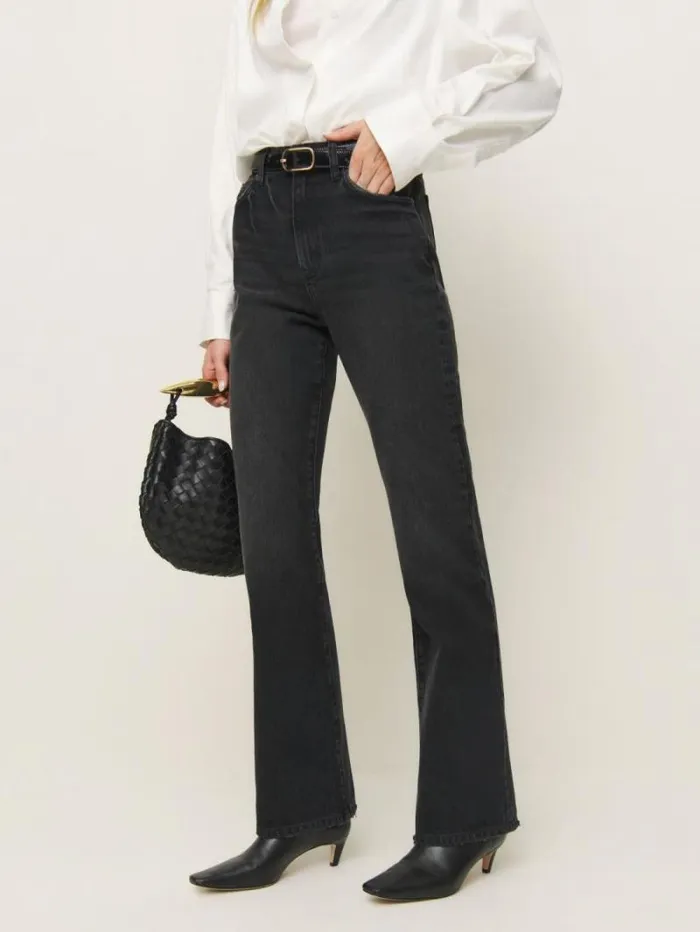 The Reformation Mia High Rise Vintage Bootcut Jeans Trinity 8211 Clothing
