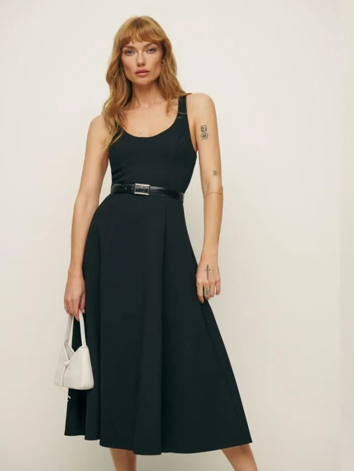 The Reformation Mikol Knit Dress Black 8211 Clothing