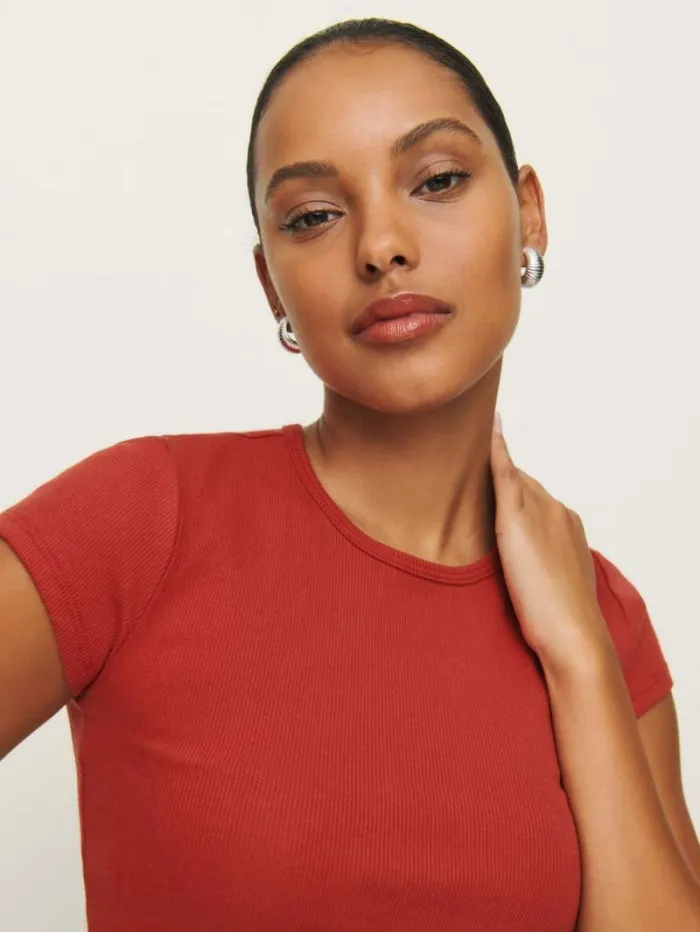 The Reformation Muse Tee Sundried Tomato 8211 Clothing