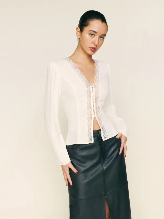 The Reformation Nadene Top Gossamer 8211 Clothing