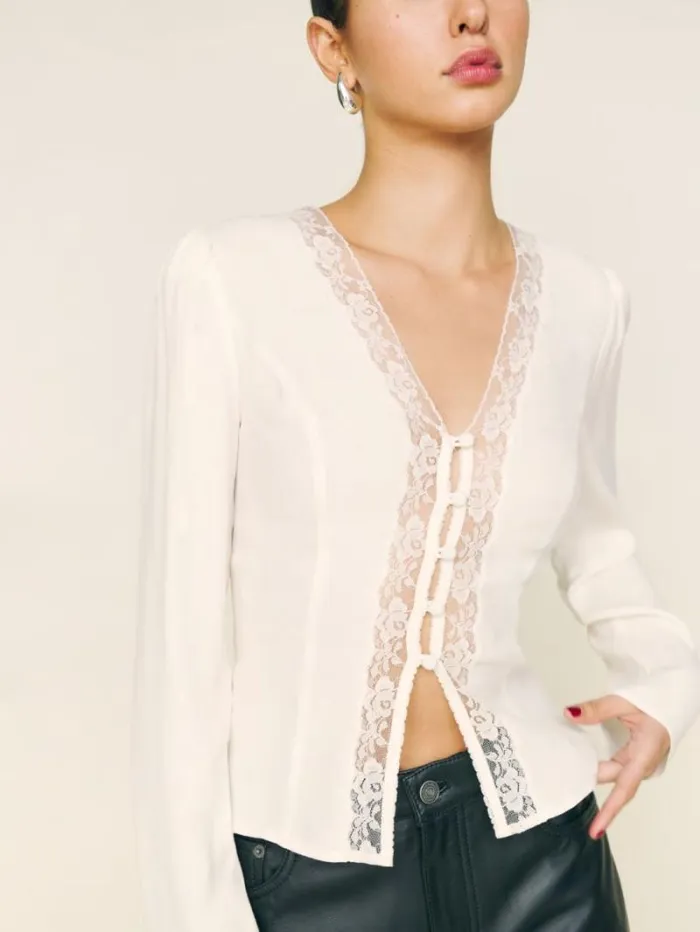 The Reformation Nadene Top Gossamer 8211 Clothing