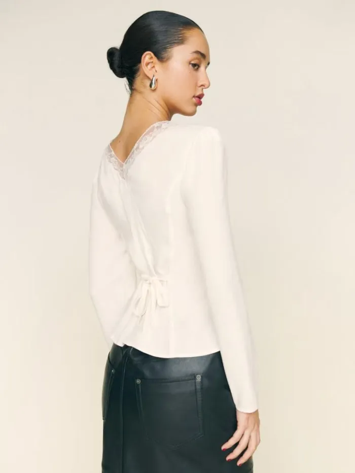 The Reformation Nadene Top Gossamer 8211 Clothing