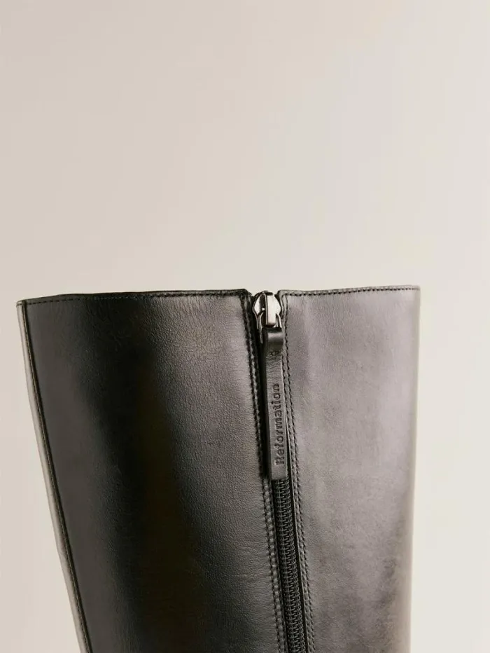The Reformation Nancy Knee Boot Black Leather 8211 Shoes