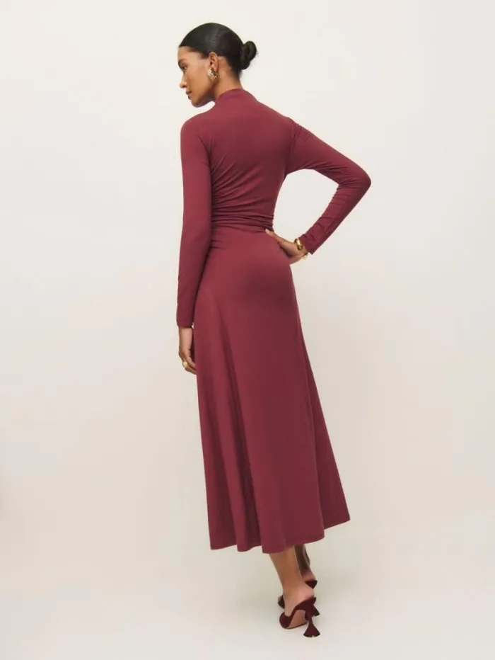 The Reformation Nemy Knit Dress Chianti 8211 Clothing