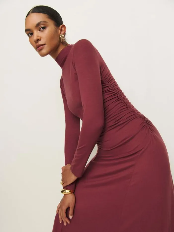 The Reformation Nemy Knit Dress Chianti 8211 Clothing