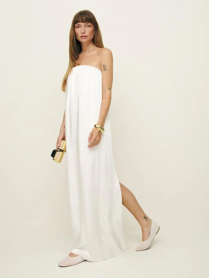 The Reformation Oletta Dress Ivory 8211 ClothingWeddings