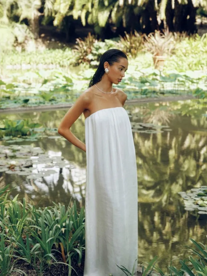 The Reformation Oletta Dress Ivory 8211 ClothingWeddings