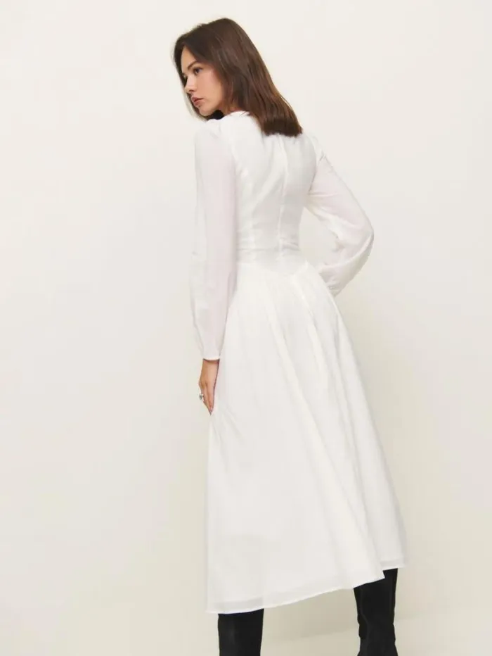 The Reformation Oria Dress Ivory 8211 Clothing