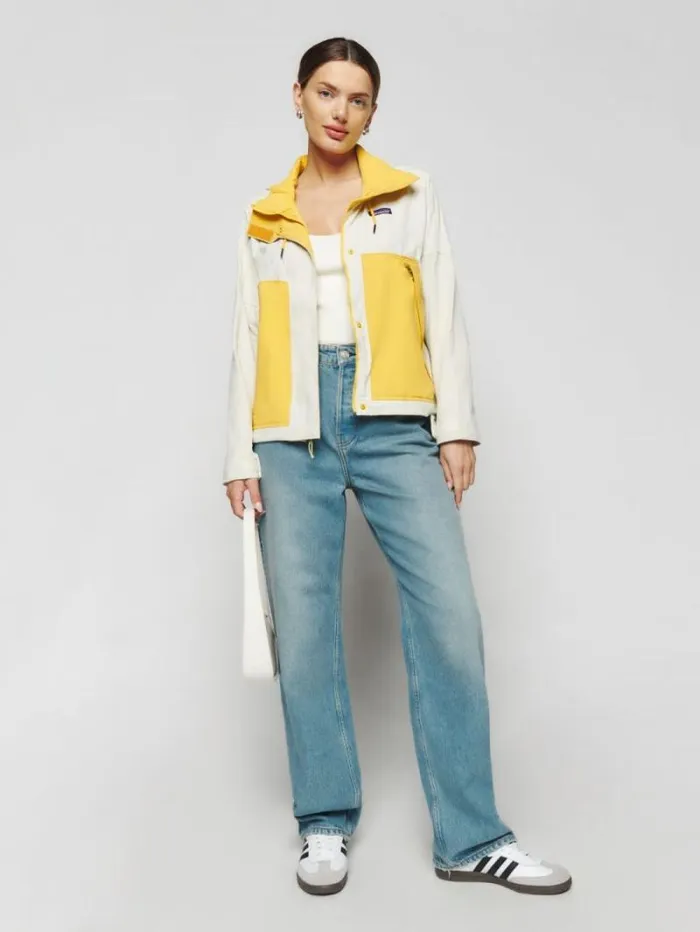 The Reformation Patagonia Women039s Skysail Jacket Dino White W Surfboard Yellow 8211 Clothing