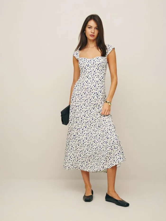 The Reformation Petites Bryson Dress Mykonos 8211 Clothing