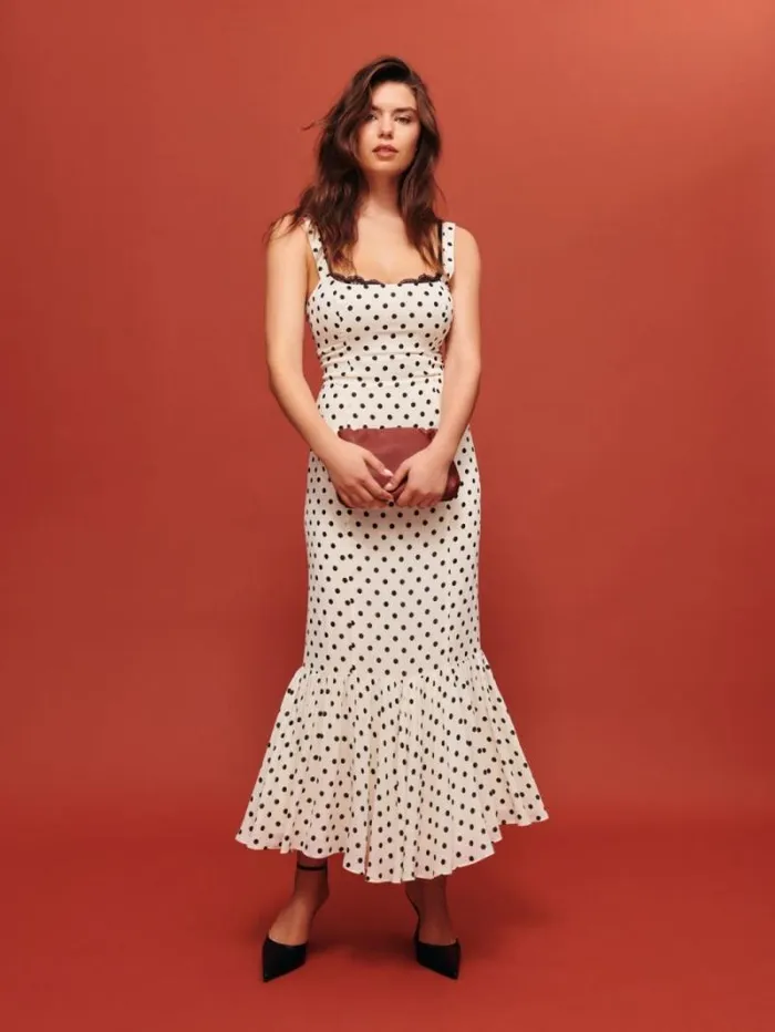 The Reformation Petites Irisa Dress Portofino 8211 Clothing
