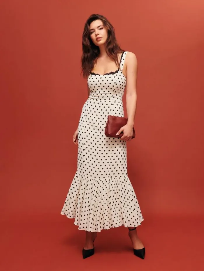 The Reformation Petites Irisa Dress Portofino 8211 Clothing