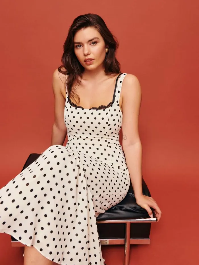 The Reformation Petites Irisa Dress Portofino 8211 Clothing