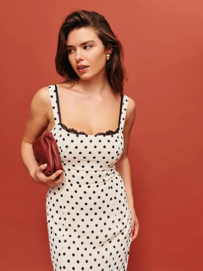 The Reformation Petites Irisa Dress Portofino 8211 Clothing