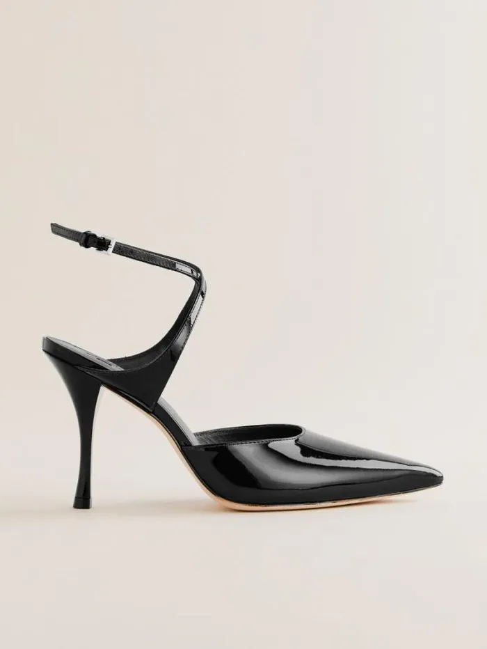 The Reformation Pippa Pump Black Patent 8211 Shoes