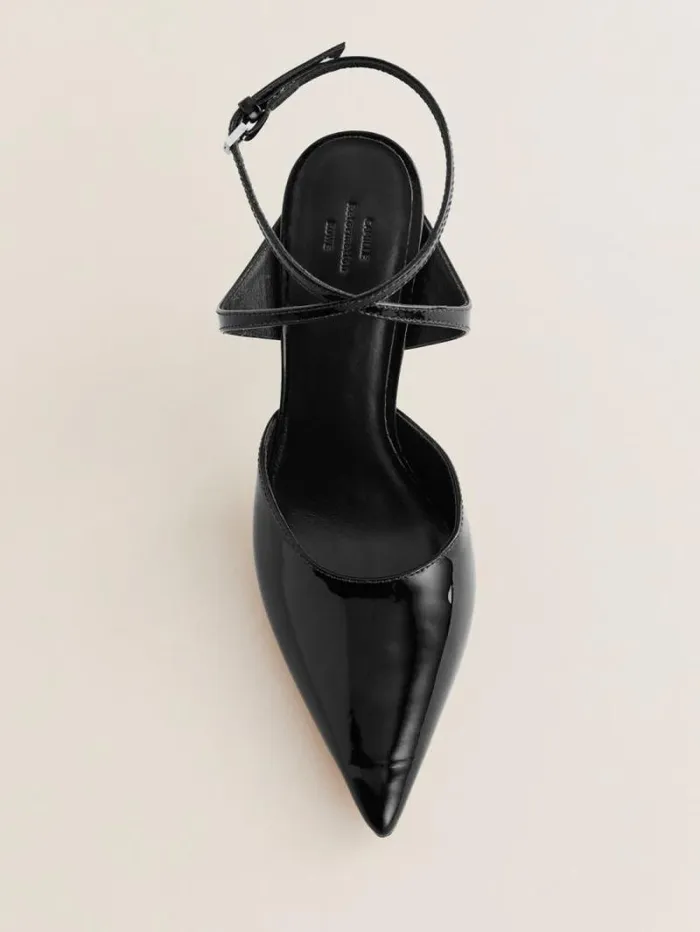 The Reformation Pippa Pump Black Patent 8211 Shoes
