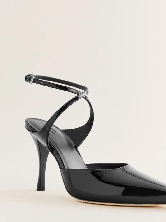 The Reformation Pippa Pump Black Patent 8211 Shoes