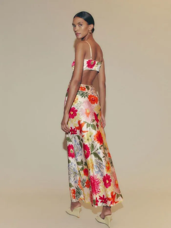 The Reformation Poppies Silk Dress Fabrizia 8211 ClothingWeddings
