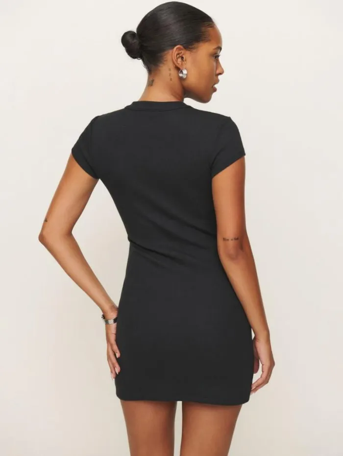 The Reformation Raelynn Knit Dress Black 8211 Clothing