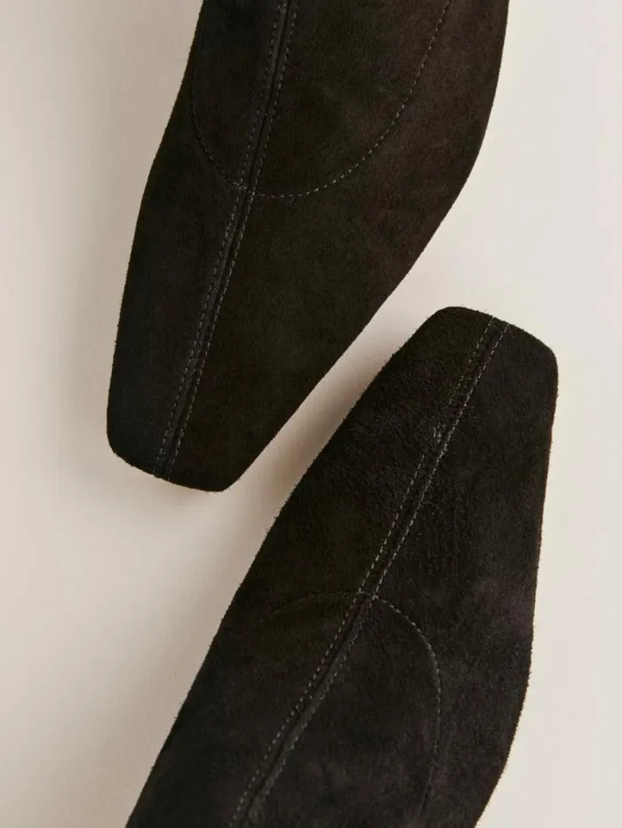 The Reformation Raven Knee Boot Black Suede 8211 Shoes