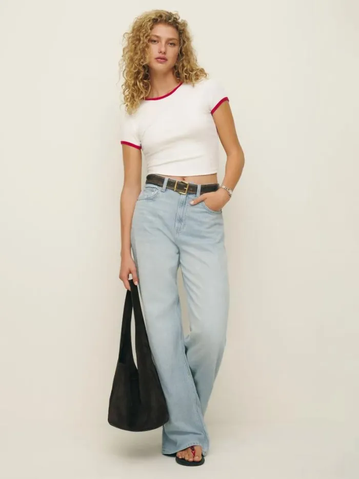 The Reformation Ringer Muse Tee Bleach 8211 Clothing