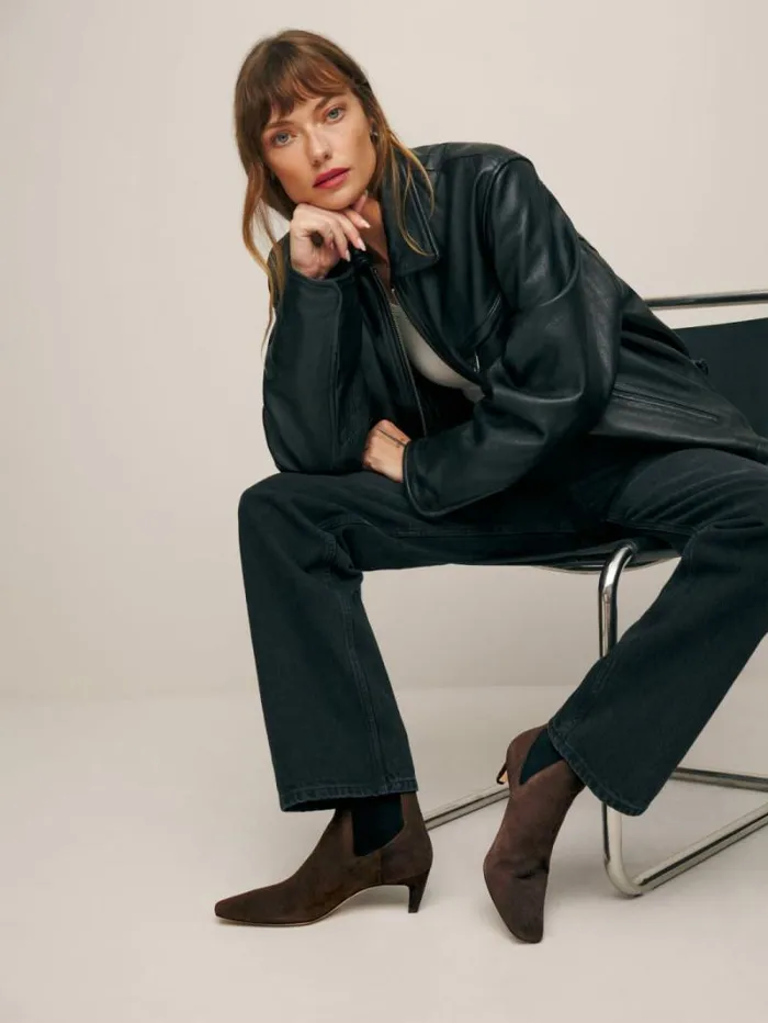 The Reformation Roberta Ankle Boot Boss Suede 8211 Shoes