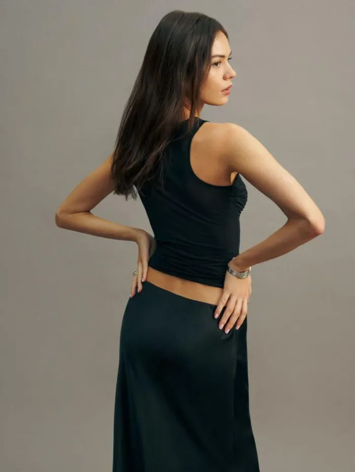 The Reformation Rose Knit Top Black 8211 Clothing